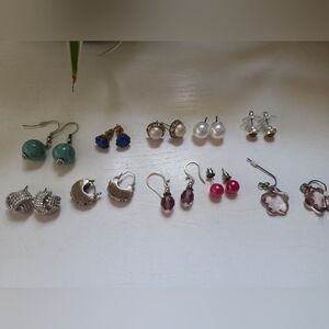Vintage Costume Stud Earrings Lot Bundle